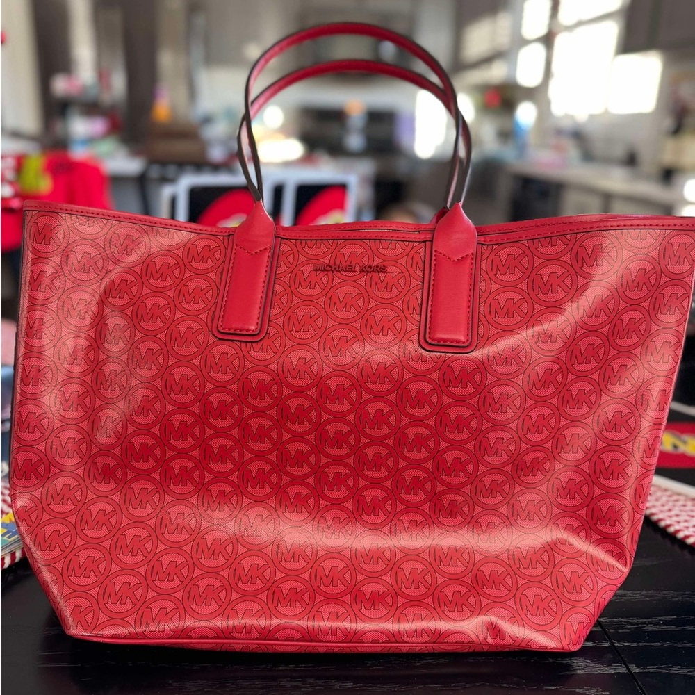 Michael Kors Red Tote Bag